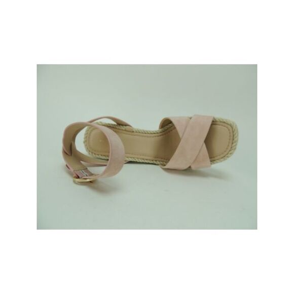 VIA SPIGA Shoes - VIA SPIGA Womens Pink 1" Platform Sesilia Wedge Leather Espadrille Shoes 6.5 M